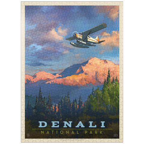 puzzleplate Denali National Park: Back Country, Vintage Poster 1000 Jigsaw Puzzle