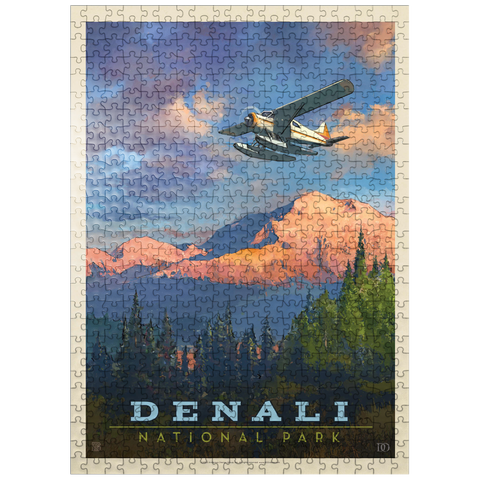 puzzleplate Denali National Park: Back Country, Vintage Poster 500 Jigsaw Puzzle