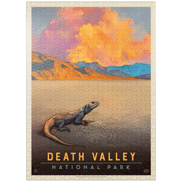 puzzleplate Death Valley National Park: Chuckwalla Lizard, Vintage Poster 1000 Jigsaw Puzzle