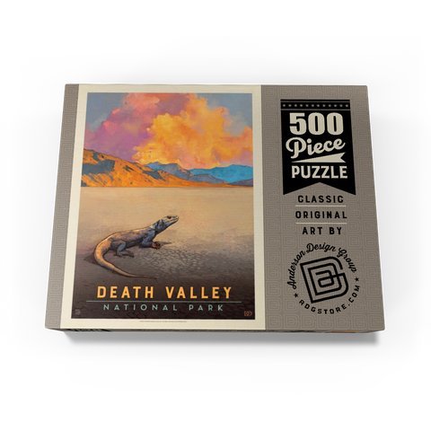 Death Valley National Park: Chuckwalla Lizard, Vintage Poster 500 Jigsaw Puzzle box view3