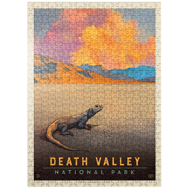 puzzleplate Death Valley National Park: Chuckwalla Lizard, Vintage Poster 500 Jigsaw Puzzle