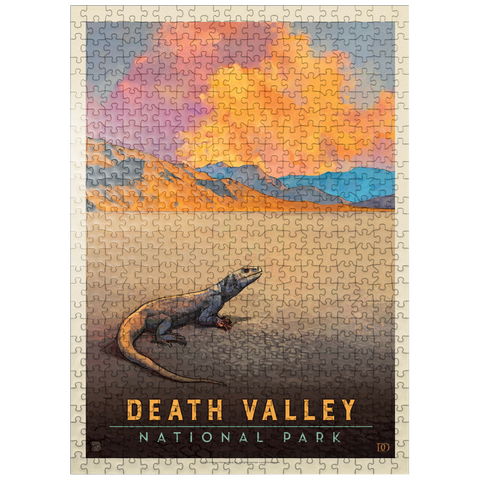 puzzleplate Death Valley National Park: Chuckwalla Lizard, Vintage Poster 500 Jigsaw Puzzle