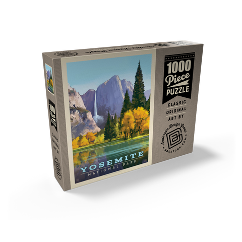 Yosemite National Park: Golden Vista, Vintage Poster 1000 Jigsaw Puzzle box view2