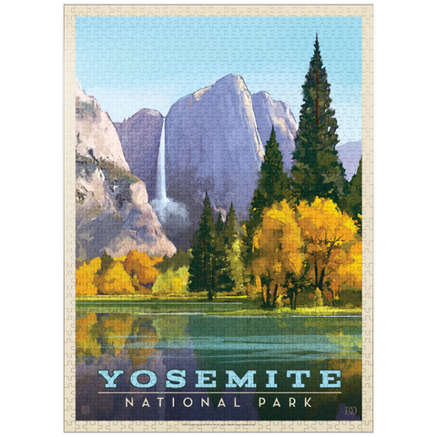 puzzleplate Yosemite National Park: Golden Vista, Vintage Poster 1000 Jigsaw Puzzle