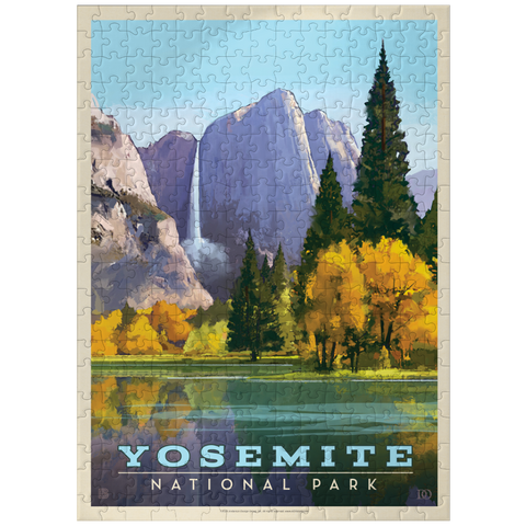puzzleplate Yosemite National Park: Golden Vista, Vintage Poster 300 Jigsaw Puzzle