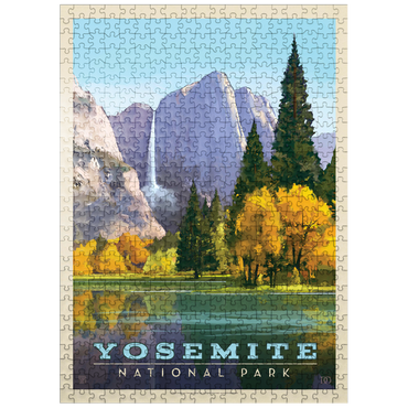 puzzleplate Yosemite National Park: Golden Vista, Vintage Poster 500 Jigsaw Puzzle
