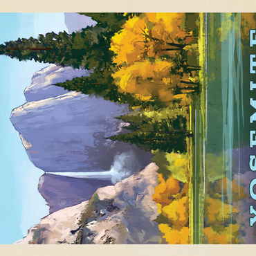 Yosemite National Park: Golden Vista, Vintage Poster 500 Jigsaw Puzzle 3D Modell