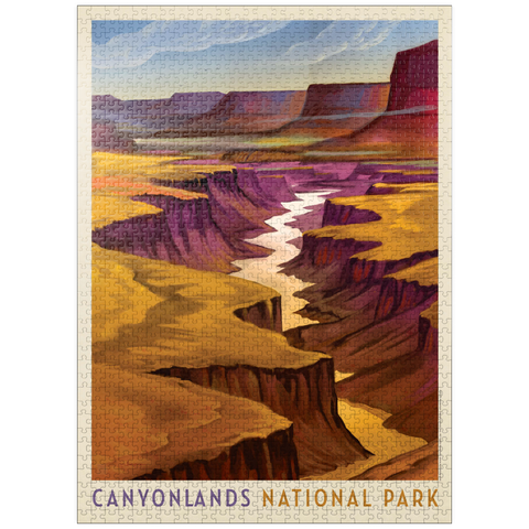 puzzleplate Canyonlands National Park: River View, Vintage Poster 1000 Jigsaw Puzzle