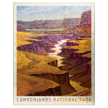 puzzleplate Canyonlands National Park: River View, Vintage Poster 100 Jigsaw Puzzle