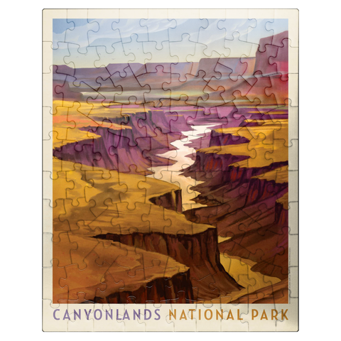 puzzleplate Canyonlands National Park: River View, Vintage Poster 100 Jigsaw Puzzle
