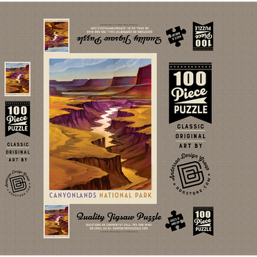 Canyonlands National Park: River View, Vintage Poster 100 Jigsaw Puzzle box 3D Modell