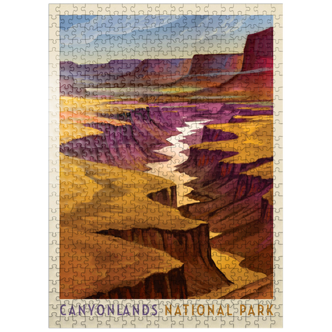 puzzleplate Canyonlands National Park: River View, Vintage Poster 500 Jigsaw Puzzle
