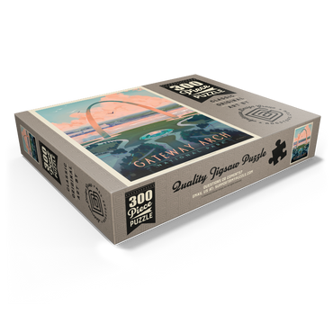 Gateway Arch National Park: Bird's-eye View, Vintage Poster 300 Jigsaw Puzzle box view1