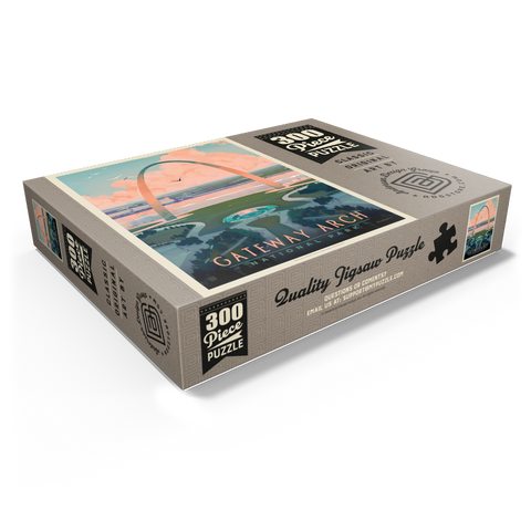 Gateway Arch National Park: Bird's-eye View, Vintage Poster 300 Jigsaw Puzzle box view1