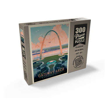 Gateway Arch National Park: Bird's-eye View, Vintage Poster 300 Jigsaw Puzzle box view2