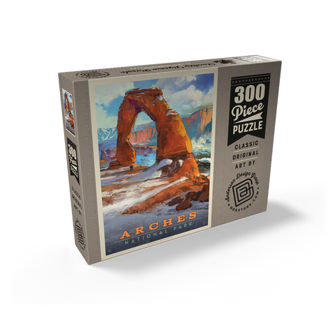 Arches National Park: Snowy Delicate Arch, Vintage Poster 300 Jigsaw Puzzle box view2