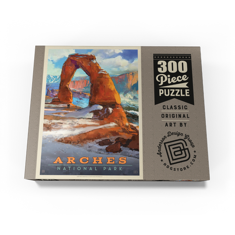 Arches National Park: Snowy Delicate Arch, Vintage Poster 300 Jigsaw Puzzle box view3