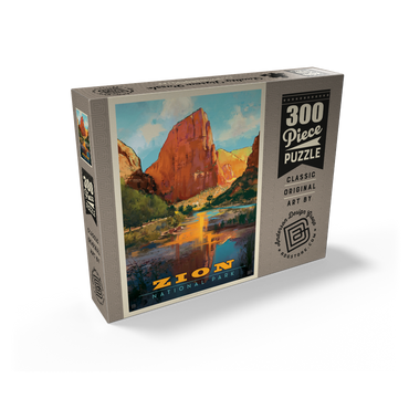 Zion National Park: Virgin River Valley, Vintage Poster 300 Jigsaw Puzzle box view2
