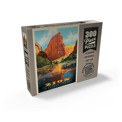 Zion National Park: Virgin River Valley, Vintage Poster 300 Jigsaw Puzzle box view2