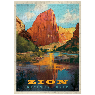puzzleplate Zion National Park: Virgin River Valley, Vintage Poster 300 Jigsaw Puzzle