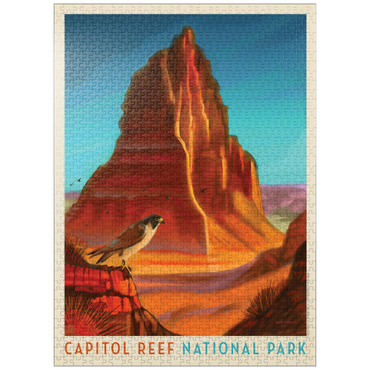 puzzleplate Capitol Reef National Park: Falcon Roost, Vintage Poster 1000 Jigsaw Puzzle