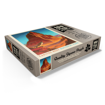 Capitol Reef National Park: Falcon Roost, Vintage Poster 100 Jigsaw Puzzle box view1
