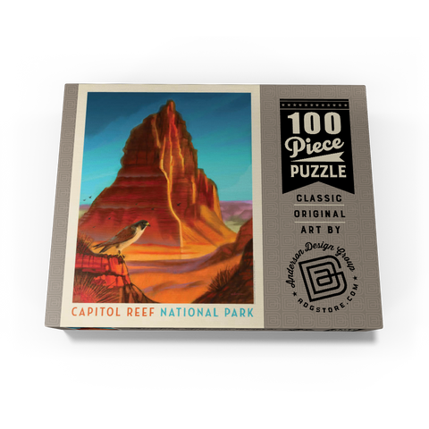 Capitol Reef National Park: Falcon Roost, Vintage Poster 100 Jigsaw Puzzle box view3