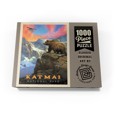 Katmai National Park: Mountain View, Vintage Poster 1000 Jigsaw Puzzle box view3