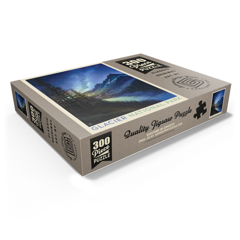 Glacier National Park: Starlight, Vintage Poster 300 Jigsaw Puzzle box view1