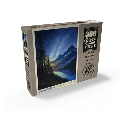 Glacier National Park: Starlight, Vintage Poster 300 Jigsaw Puzzle box view2