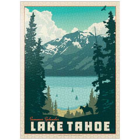 puzzleplate Lake Tahoe: Tahoe Summer, Vintage Poster 1000 Jigsaw Puzzle