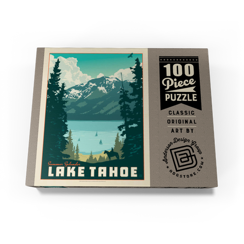 Lake Tahoe: Tahoe Summer, Vintage Poster 100 Jigsaw Puzzle box view3