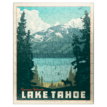 puzzleplate Lake Tahoe: Tahoe Summer, Vintage Poster 100 Jigsaw Puzzle