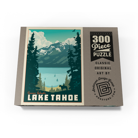 Lake Tahoe: Tahoe Summer, Vintage Poster 300 Jigsaw Puzzle box view3