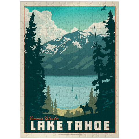puzzleplate Lake Tahoe: Tahoe Summer, Vintage Poster 300 Jigsaw Puzzle