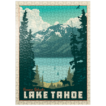 puzzleplate Lake Tahoe: Tahoe Summer, Vintage Poster 500 Jigsaw Puzzle