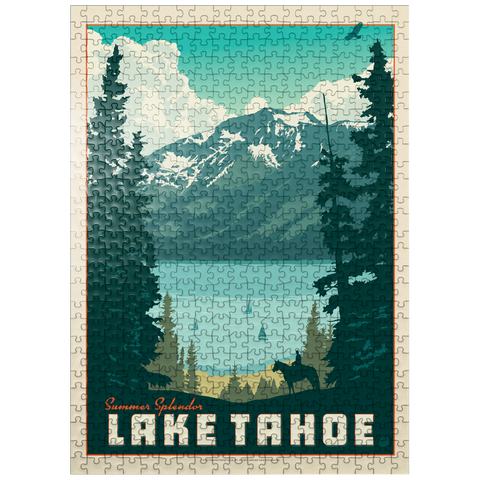 puzzleplate Lake Tahoe: Tahoe Summer, Vintage Poster 500 Jigsaw Puzzle