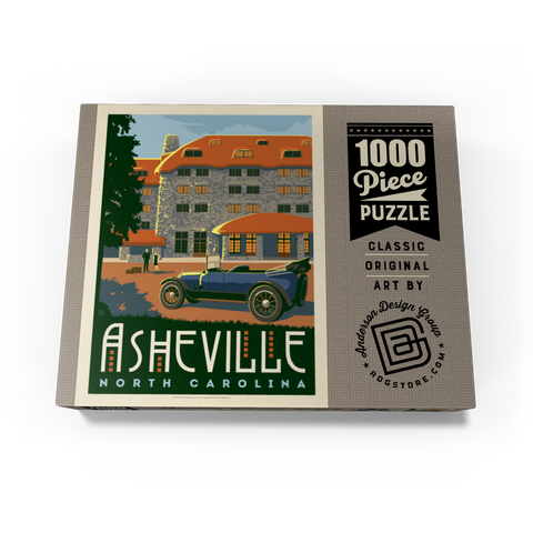 Asheville: North Carolina, Vintage Poster 1000 Jigsaw Puzzle box view3
