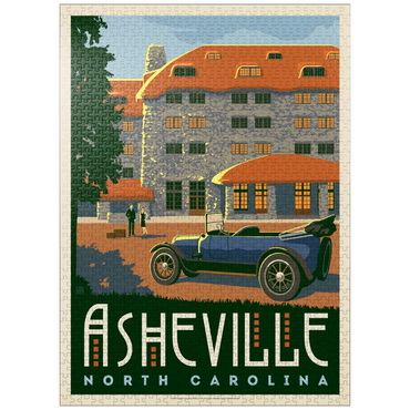 puzzleplate Asheville: North Carolina, Vintage Poster 1000 Jigsaw Puzzle