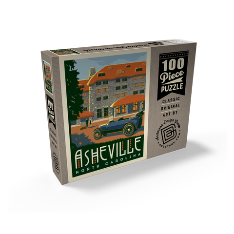 Asheville: North Carolina, Vintage Poster 100 Jigsaw Puzzle box view2