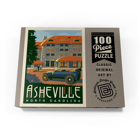Asheville: North Carolina, Vintage Poster 100 Jigsaw Puzzle box view3