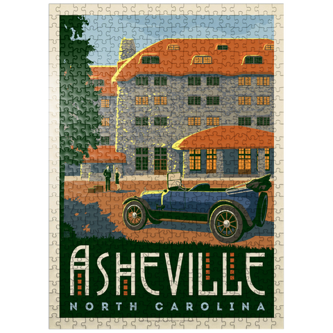 puzzleplate Asheville: North Carolina, Vintage Poster 500 Jigsaw Puzzle