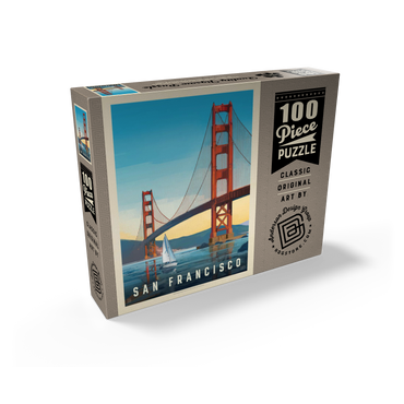 San Francisco: Under The Golden Gate, Vintage Poster 100 Jigsaw Puzzle box view2