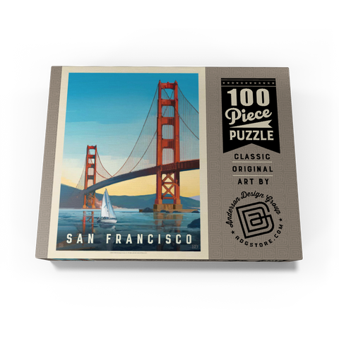 San Francisco: Under The Golden Gate, Vintage Poster 100 Jigsaw Puzzle box view3