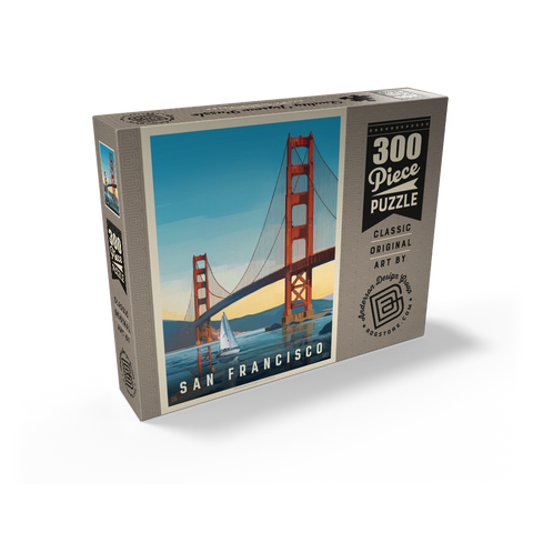 San Francisco: Under The Golden Gate, Vintage Poster 300 Jigsaw Puzzle box view2