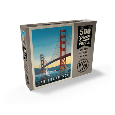 San Francisco: Under The Golden Gate, Vintage Poster 500 Jigsaw Puzzle box view2