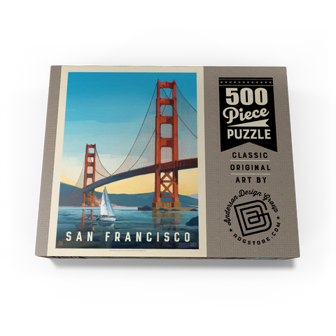 San Francisco: Under The Golden Gate, Vintage Poster 500 Jigsaw Puzzle box view3