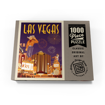Las Vegas: Viva Vintage Vegas, Vintage Poster 1000 Jigsaw Puzzle box view3