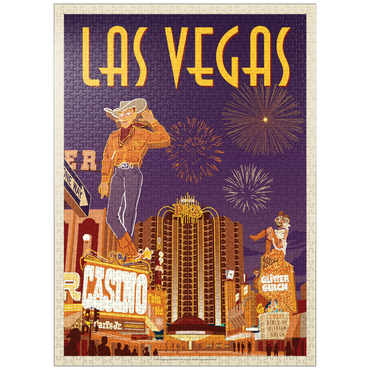 puzzleplate Las Vegas: Viva Vintage Vegas, Vintage Poster 1000 Jigsaw Puzzle