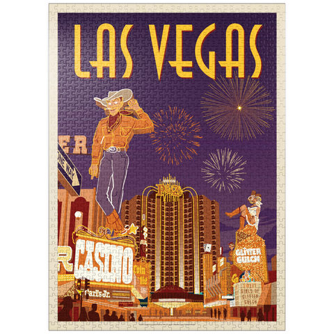 puzzleplate Las Vegas: Viva Vintage Vegas, Vintage Poster 1000 Jigsaw Puzzle